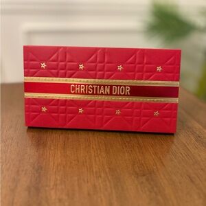 Dior Red Quilted Card envelopes with Gold Stars